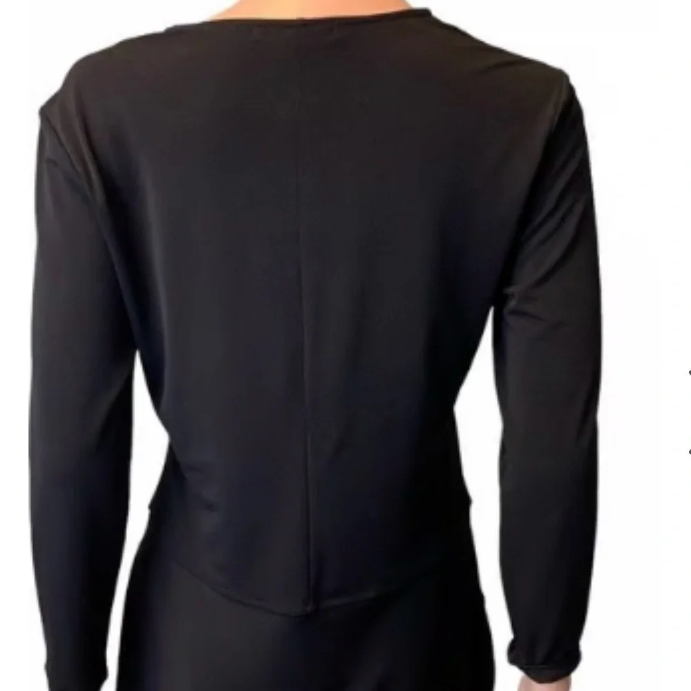 Lauren Ralph Lauren Womens Stretchy Keyhole Neck Tunic Blouse Size Small - Picture 2 of 12